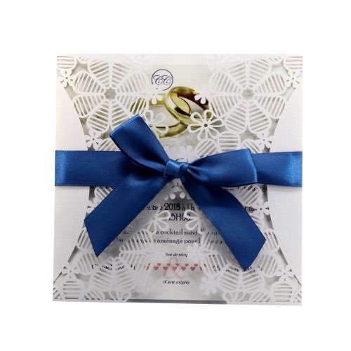 Christmas White Snowflake Card Laser Wedding Invitation Card Customization